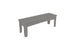 The Ledge Lounger Mainstay Dining Bench features a simple gray rectangular design with four sturdy legs and a flat top, elegantly displayed against a crisp white background.