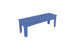 A simple Mainstay Dining Bench by Ledge Lounger, blue and rectangular with clean lines and slightly tapered legs, viewed at an angle. The bench appears to be made of wood or a similar solid material.