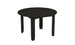 The Mainstay Round Dining Table by Ledge Lounger is a simple black round table ideal for outdoor dining. Crafted from durable plastic, it has four sturdy legs, a built-in umbrella sleeve at the center, and subtle slats on the tabletop for a clean and modern look.