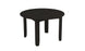 The Mainstay Round Dining Table by Ledge Lounger is a simple black round table ideal for outdoor dining. Crafted from durable plastic, it has four sturdy legs, a built-in umbrella sleeve at the center, and subtle slats on the tabletop for a clean and modern look.