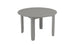 The Mainstay Round Dining Table by Ledge Lounger is a stylish gray outdoor table with four sturdy legs and a central umbrella sleeve, ideal for alfresco dining.