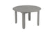 The Mainstay Round Dining Table by Ledge Lounger is a stylish gray outdoor table with four sturdy legs and a central umbrella sleeve, ideal for alfresco dining.