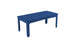 The Mainstay Rectangular Dining Table by Ledge Lounger features a minimalist design with four slightly tapered legs and a central hole for an umbrella sleeve, making its smooth, flat surface perfect for outdoor dining.