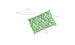 Experience ultimate outdoor comfort with the Laze Pillow by Ledge Lounger. This rectangular, green cushion features a tropical leaf pattern and measures 68x44x9.5 inches, making it ideal as a floating bean bag pool pillow or for patio lounging with its plush thickness.