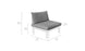 The Mainstay Sectional Relaxed Middle by Ledge Lounger combines comfort and style with its sleek white frame and gray cushioned design. It comes pre-assembled with dimensions of 32x32 inches, a seat height of 16.5 inches, a back height of 26.5 inches, and a 4.5-inch plush cushion—ideal for any sectional middle setup.