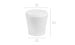 Introducing the Ledge Lounger Affinity Side Table, a white cylindrical stool with a smooth finish. Standing 18 inches tall and 14 inches in diameter, its slightly tapered design makes it an ideal outdoor accessory for poolside relaxation or versatile seating options.