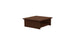 The Echo Side Table by Ledge Lounger is a small, square wooden stand with a dark brown finish. It has an open space underneath, offering a minimalist design ideal for supporting monitors or decorative items. Available as a final sale item.