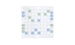 The Ledge Lounger Checkers & Tic Tac Toe game features a giant white board with subtle grid lines and blue and green circular pieces. The blue pieces are strategically placed, while the green ones line both edges, reminiscent of checkers.