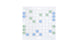 The Ledge Lounger Checkers & Tic Tac Toe game features a giant white board with subtle grid lines and blue and green circular pieces. The blue pieces are strategically placed, while the green ones line both edges, reminiscent of checkers.