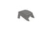 The Ledge Lounger Legacy Adirondack Ottoman, a small, rustic wooden stool with a slanted seat and angled legs in gray wood, evokes charm against a white background.