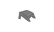 The Ledge Lounger Legacy Adirondack Ottoman, a small, rustic wooden stool with a slanted seat and angled legs in gray wood, evokes charm against a white background.