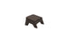 The Mainstay Adirondack Ottoman by Ledge Lounger is a compact, dark brown piece with a simple rectangular top and four robust legs, crafted from high-quality materials, ideal for any outdoor patio.