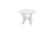 The Ledge Lounger Mainstay Round Side Table features four angled legs joined by a lower circular shelf, shown against a plain white background.