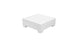 Discover the Signature Coffee Table by Ledge Lounger: a white square pedestal table with short legs, ideal for elevating any space.