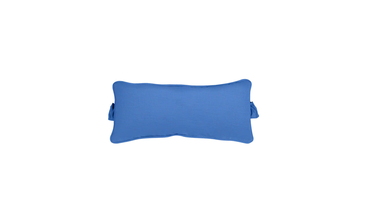 The Ledge Lounger Signature Headrest Pillow is a rectangular blue cushion with a soft texture and slightly wavy edges, ideal for in-pool relaxation, shown against a plain white background.