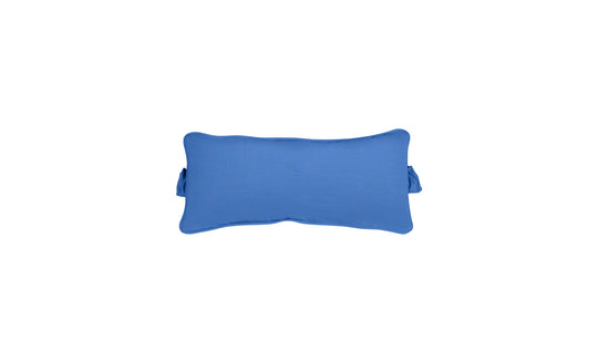 The Ledge Lounger Signature Headrest Pillow is a rectangular blue cushion with a soft texture and slightly wavy edges, ideal for in-pool relaxation, shown against a plain white background.