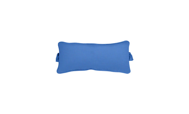 The Ledge Lounger Signature Headrest Pillow is a rectangular blue cushion with a soft texture and slightly wavy edges, ideal for in-pool relaxation, shown against a plain white background.