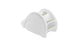 The Ledge Lounger Signature Slide is a chic and functional poolside accessory with a modern, white curved design featuring three arched slots for napkins. It enhances any table setting with elegance against a plain white background.