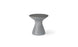 The Autograph Tall Ice Bin Side Table by Ledge Lounger is a sleek gray stool with an hourglass shape and smooth rounded top, doubling as a versatile outdoor side table. Its wider base ensures stability, while the textured surface adds contemporary flair to any setting.