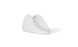 The Signature Slide by Ledge Lounger is a sleek, white shoe display stand with a modern curved design. It elegantly showcases a single shoes heel and sole with a smooth, glossy finish, ideal for highlighting footwear elegance.