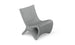 The Autograph Chair by Ledge Lounger features a sleek, modern design with elevated ergonomics and a minimalist curved style in gray, shown against a plain white background.