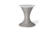 The Autograph Umbrella Stand Ice Bin by Ledge Lounger is a sleek, hourglass-shaped piece in gray with a white top, perfect as an outdoor table centerpiece. Its minimalist design offers style and functionality, standing out against a plain white backdrop.
