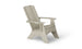 A light gray Mainstay Ultimate Adirondack chair by Ledge Lounger with wide armrests and a slanted back, shown angled on a white background—ideal as a stylish outdoor lounge chair.