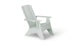 The Mainstay Ultimate Adirondack by Ledge Lounger, in light green with wide armrests and a slanted backrest, is sturdy and classic. Ideal for poolside relaxation, it comes against a white background.