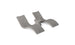 The image shows the Outdoor Oasis In-Pool Furniture Bundle by Ledge Lounger, a chic gray pool lounge chair with two curved sections forming an H shape. Designed for two people, it embodies minimalist modern style, making it a perfect poolside essential.