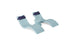 The Ledge Lounger Signature Chaise Headrest Pillow and Side Table In-Pool Set offers curved double seating, dark blue headrests, and a central table—perfect pool ledge furniture for ultimate comfort outdoors.