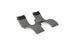 Transform your pool ledge into a retreat with the Ledge Lounger Signature Chaise Headrest Pillow and Side Table In-Pool Set—a gray double lounger featuring two reclined seats, black headrests, and a round center table.