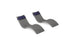 The Ledge Lounger Signature Chaise and Headrest Pillow In-Pool Set features two modern, wave-shaped gray chaises with navy pillows, side by side on white—perfect for creating your own outdoor escape.