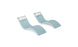 The Ledge Lounger Signature Chaise and Headrest Pillow In-Pool Set features two sleek, light blue lounge chairs with white pillows, placed side by side on a white backdrop—ideal for your outdoor relaxation.