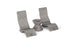 The Ledge Lounger Relaxation In-Pool Chair & Ice Bin Bundle features a modern gray design with wavy sides and a central hourglass shape, offering an ergonomic edge perfect for pool ledge use.