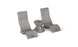 The Ledge Lounger Relaxation In-Pool Chair & Ice Bin Bundle features a modern gray design with wavy sides and a central hourglass shape, offering an ergonomic edge perfect for pool ledge use.