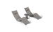 The Ledge Lounger Resort Luxury Outdoor Paradise In-Pool Furniture Bundle includes two modern grey chaise loungers with beige cushions, set around a small round table. Perfect for poolside relaxation, this chic set stands out against a white backdrop, showcasing its sleek design.