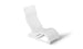 The Signature Chair Riser by Ledge Lounger is a modern, minimalist white lounge chair with a curved design. It has a smooth, wavy silhouette and sturdy base, making it ideal for outdoor relaxation or chic in-pool seating.