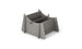 A Signature Chaise Riser by Ledge Lounger, featuring a gray plastic storage box with an angular design, sits on a white background. It has an open top, slotted sides, and a central divider, ideal for organizing outdoor essentials or storing in-pool seats.