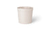 The Signature Ice Basin by Ledge Lounger is a white, cylindrical plastic container resembling an umbrella base with a wide open top and recessed inner ring. It sits against a plain white background, casting a subtle shadow to the right for added depth.