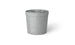 The Signature Ice Basin by Ledge Lounger is a sleek, gray cylinder with a flat, raised lid seen from an angle. Its minimalist design features a smooth finish and uniform color, with an indented line on top hinting at a removable lid or inner component.