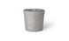 The Signature Ice Basin by Ledge Lounger is a cylindrical gray trash can featuring a stone-like texture and top slot, designed for waste collection. Its minimalist design resembles an umbrella base, making it ideal for both indoor and outdoor use.