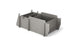 The Signature Lowback Chair Riser by Ledge Lounger is a gray modular storage solution with customizable interlocking compartments and slots, perfect for organizing and elevating your outdoor essentials against a white background.