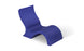 The Signature Lowback Chair by Ledge Lounger is a modern, minimalist design with smooth, blue material. Perfect for poolside seating, it features a seamless flow with a high backrest and curved seat that creates an abstract, arch-like base.