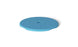 The Ledge Lounger Signature Side Table Lid with Umbrella Hole is a round, blue cover featuring a central hole and a groove across its diameter, set against a white background.