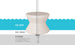 Diagram illustrating the Signature Standard Side Table submerged in a pool with labels, connected to an umbrella pole on a sun shelf. Text states: In-ground: A pre-existing pool sleeve is required to support the weight of an umbrella. Brand: Ledge Lounger.