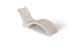 The Ledge Lounger Signature Chaise Deep is a modern cream-colored, S-shaped lounge designed for pool tanning ledges, perfect for relaxation on a white backdrop.