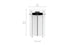 The Mainstay Trash Bin by Ledge Lounger is a tall, round container perfect for patios, measuring 28 inches (71 cm) in width and 44 inches (112 cm) in height. It features a slightly raised lid and a slatted design made from UV stable materials.