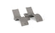The Outdoor Oasis In-Pool Furniture Bundle - Deep Chaise by Ledge Lounger features gray, modern concrete loungers with curved designs, ideal for a minimalist pool ledge. Paired with a matching Ice Bin Side Table, its perfect against a plain white backdrop.
