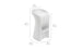 The Ledge Lounger Signature Barstool Bar Height is a tall, modern white outdoor stool with a curved seat and footrest, perfect for poolside or swim-up bars. Dimensions: 33 in (84 cm) H, 18 in (46 cm) W, 18.5 in (47 cm) D, seat height 29.5 in (75 cm).