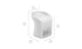 The Signature Barstool Counter Height by Ledge Lounger features a white, curved seamless design with an open base—perfect for patios or pool bars. Dimensions: 21.5 H x 18 W x 18.5 D (55x46x47cm).